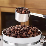 Maxbell Coffee Canister Gadgets Coffee Storage Container for Tea Cookie Coffee Beans Silver 1.2L
