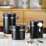 Maxbell Coffee Canister Gadgets Coffee Storage Container for Tea Cookie Coffee Beans Silver 1.2L