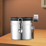 Maxbell Coffee Canister Gadgets Coffee Storage Container for Tea Cookie Coffee Beans Silver 1.2L