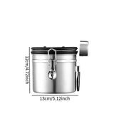 Maxbell Coffee Canister Gadgets Coffee Storage Container for Tea Cookie Coffee Beans Silver 1.2L
