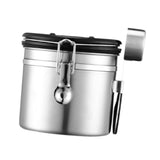 Maxbell Coffee Canister Gadgets Coffee Storage Container for Tea Cookie Coffee Beans Silver 1.2L