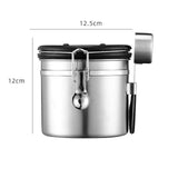 Maxbell Coffee Canister Gadgets Coffee Storage Container for Tea Cookie Coffee Beans Silver 1.2L
