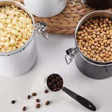 Maxbell Coffee Canister Gadgets Coffee Storage Container for Tea Cookie Coffee Beans Silver 1.2L