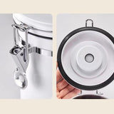 Maxbell Coffee Canister Gadgets Coffee Storage Container for Tea Cookie Coffee Beans Silver 1.2L