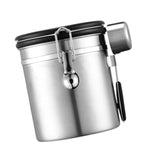 Maxbell Coffee Canister Gadgets Coffee Storage Container for Tea Cookie Coffee Beans Silver 1.5L