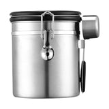 Maxbell Coffee Canister Gadgets Coffee Storage Container for Tea Cookie Coffee Beans Silver 1.5L