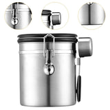 Maxbell Coffee Canister Gadgets Coffee Storage Container for Tea Cookie Coffee Beans Silver 1.5L