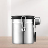 Maxbell Coffee Canister Gadgets Coffee Storage Container for Tea Cookie Coffee Beans Silver 1.5L