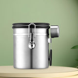 Maxbell Coffee Canister Gadgets Coffee Storage Container for Tea Cookie Coffee Beans Silver 1.5L