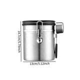 Maxbell Coffee Canister Gadgets Coffee Storage Container for Tea Cookie Coffee Beans Silver 1.5L