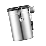 Maxbell Coffee Canister Gadgets Coffee Storage Container for Tea Cookie Coffee Beans Silver 1.8L