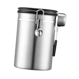 Maxbell Coffee Canister Gadgets Coffee Storage Container for Tea Cookie Coffee Beans Silver 1.8L