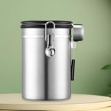 Maxbell Coffee Canister Gadgets Coffee Storage Container for Tea Cookie Coffee Beans Silver 1.8L