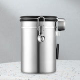 Maxbell Coffee Canister Gadgets Coffee Storage Container for Tea Cookie Coffee Beans Silver 1.8L