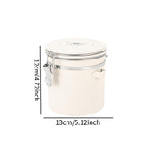 Maxbell Coffee Canister Gadgets Coffee Storage Container for Tea Cookie Coffee Beans Beige White 1.2L
