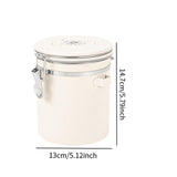Maxbell Coffee Canister Gadgets Coffee Storage Container for Tea Cookie Coffee Beans Beige White 1.5L