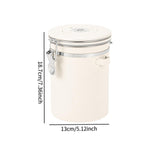Maxbell Coffee Canister Gadgets Coffee Storage Container for Tea Cookie Coffee Beans Beige White 1.8L