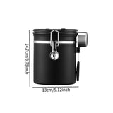 Maxbell Coffee Canister Gadgets Coffee Storage Container for Tea Cookie Coffee Beans Black 1.5L
