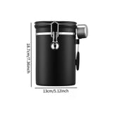 Maxbell Coffee Canister Gadgets Coffee Storage Container for Tea Cookie Coffee Beans Black 1.8L