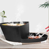 Maxbell Hot Pot with Grill Fast Cooking Cooking Pot Grill Pot for Party Camping Home S