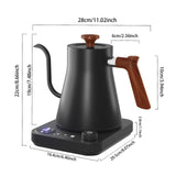 Maxbell Gooseneck Electric Kettle Gooseneck Coffee Kettle for Outdoor Camping Picnic black