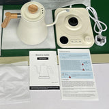 Maxbell Gooseneck Electric Kettle Gooseneck Coffee Kettle for Outdoor Camping Picnic white