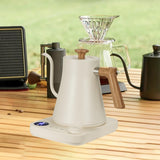 Maxbell Gooseneck Electric Kettle Gooseneck Coffee Kettle for Outdoor Camping Picnic white