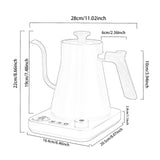 Maxbell Gooseneck Electric Kettle Gooseneck Coffee Kettle for Outdoor Camping Picnic white
