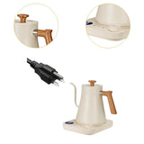 Maxbell Gooseneck Electric Kettle Gooseneck Coffee Kettle for Restaurant Home Office White