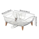 Maxbell Kitchen Dish Drying Rack Multipurpose Compact Cutlery Holder Dish Dryer Rack Transparent