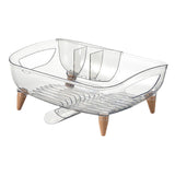 Maxbell Kitchen Dish Drying Rack Multipurpose Compact Cutlery Holder Dish Dryer Rack Transparent