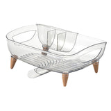 Maxbell Kitchen Dish Drying Rack Multipurpose Compact Cutlery Holder Dish Dryer Rack Transparent