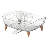 Maxbell Kitchen Dish Drying Rack Multipurpose Compact Cutlery Holder Dish Dryer Rack Transparent