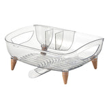 Maxbell Kitchen Dish Drying Rack Multipurpose Compact Cutlery Holder Dish Dryer Rack Transparent
