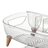 Maxbell Kitchen Dish Drying Rack Multipurpose Compact Cutlery Holder Dish Dryer Rack Transparent