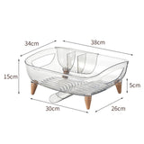 Maxbell Kitchen Dish Drying Rack Multipurpose Compact Cutlery Holder Dish Dryer Rack Transparent
