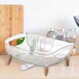 Maxbell Kitchen Dish Drying Rack Multipurpose Compact Cutlery Holder Dish Dryer Rack Transparent