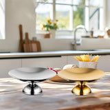 Maxbell Serving Plate Multifunction Dessert Bowl for Centerpiece Countertop Bathroom Silver