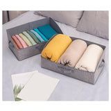 Maxbell 3 Pieces Foldable Clothing Storage Bins with Handles for Clothes Closet Toys Gray