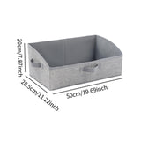 Maxbell 3 Pieces Foldable Clothing Storage Bins with Handles for Clothes Closet Toys Gray