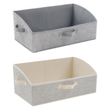Maxbell 3 Pieces Foldable Clothing Storage Bins with Handles for Clothes Closet Toys Gray