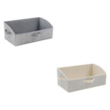 Maxbell 3 Pieces Foldable Clothing Storage Bins with Handles for Clothes Closet Toys Gray