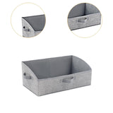 Maxbell 3 Pieces Foldable Clothing Storage Bins with Handles for Clothes Closet Toys Gray