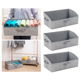 Maxbell 3 Pieces Foldable Clothing Storage Bins with Handles for Clothes Closet Toys Gray