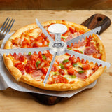 Maxbell Pie Divider Easy to Use with Handles Pie Cutter for Home Restaurant Domestic 5 Slices