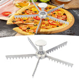 Maxbell Pie Divider Easy to Use with Handles Pie Cutter for Home Restaurant Domestic 5 Slices
