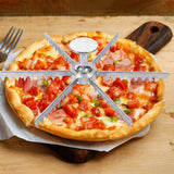 Maxbell Pie Divider Easy to Use with Handles Pie Cutter for Home Restaurant Domestic 6 Slices
