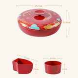Maxbell Rotate Candy Snacks Tray Divided Serving Tray for Storage Wedding Home Decor