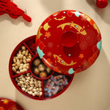 Maxbell Rotate Candy Snacks Tray Divided Serving Tray for Storage Wedding Home Decor