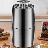 Maxbell Coffee Bean Grinder Multiuse Automatic Electric Grain Grinder for Home Rices Silver